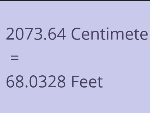 2073.64 CM TO FEET