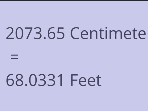 2073.65 CM TO FEET