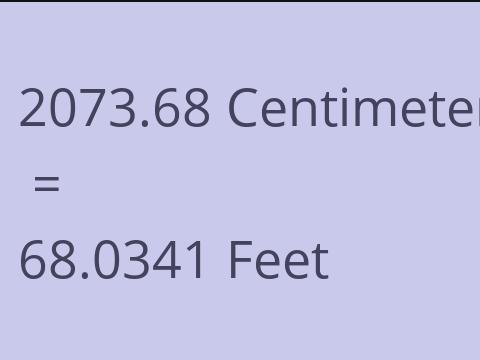 2073.68 CM TO FEET