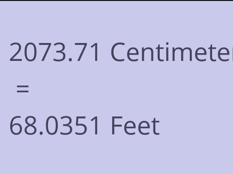 2073.71 CM TO FEET