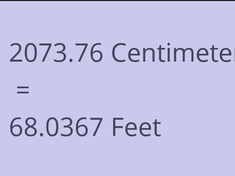 2073.76 CM TO FEET
