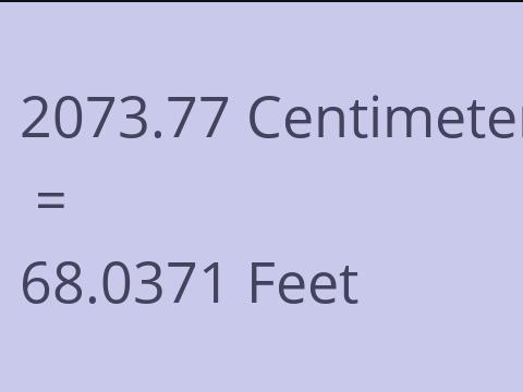 2073.77 CM TO FEET