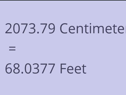 2073.79 CM TO FEET