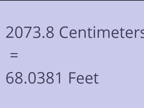 2073.8 CM TO FEET