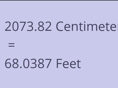 2073.82 CM TO FEET