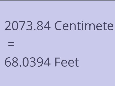 2073.84 CM TO FEET