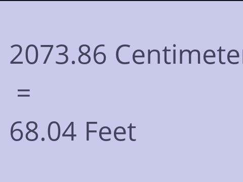 2073.86 CM TO FEET