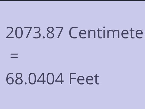 2073.87 CM TO FEET