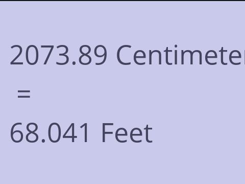 2073.89 CM TO FEET