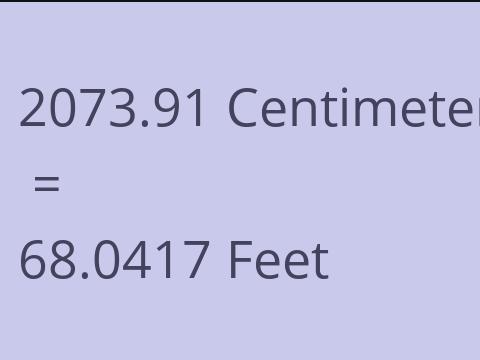 2073.91 CM TO FEET