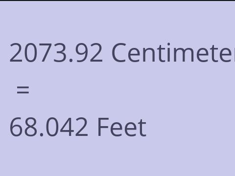 2073.92 CM TO FEET