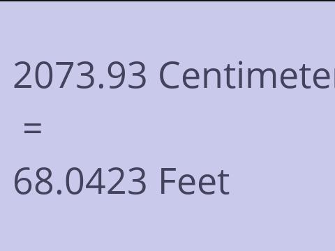 2073.93 CM TO FEET