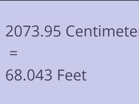 2073.95 CM TO FEET