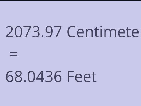 2073.97 CM TO FEET