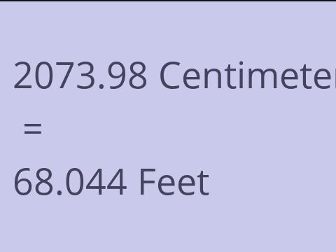 2073.98 CM TO FEET