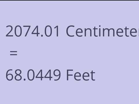 2074.01 CM TO FEET