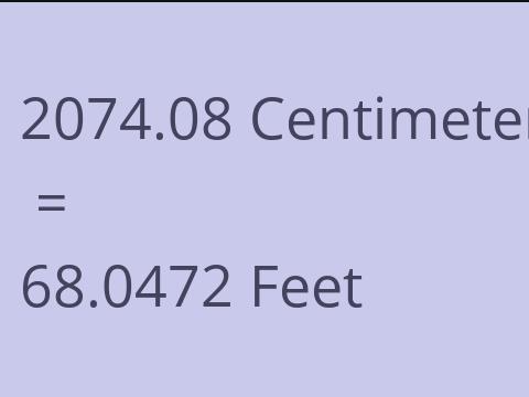 2074.08 CM TO FEET