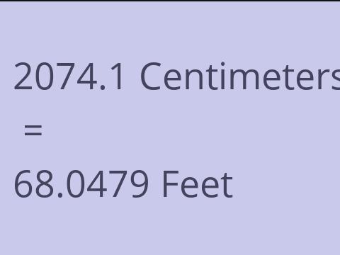 2074.1 CM TO FEET