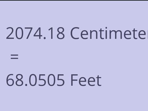 2074.18 CM TO FEET