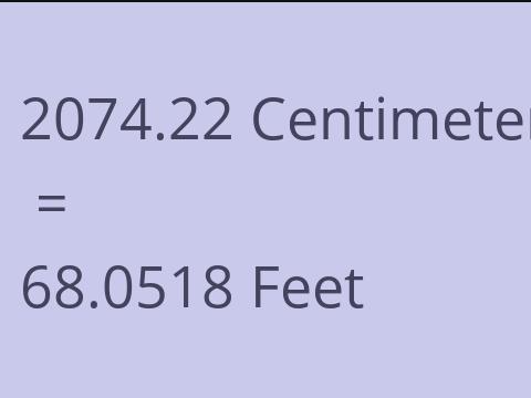 2074.22 CM TO FEET