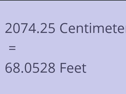 2074.25 CM TO FEET