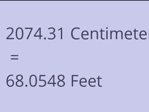 2074.31 CM TO FEET