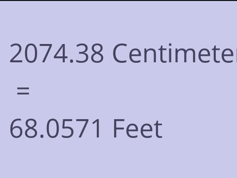 2074.38 CM TO FEET