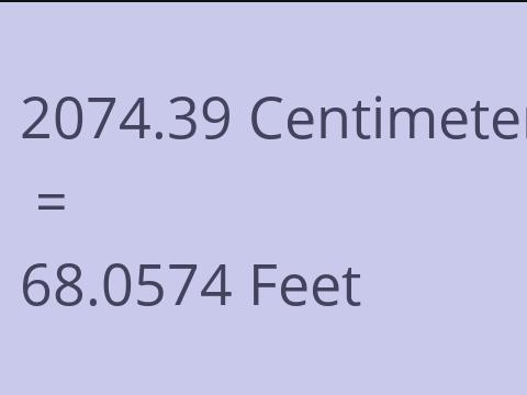 2074.39 CM TO FEET