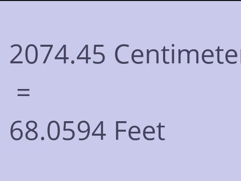 2074.45 CM TO FEET