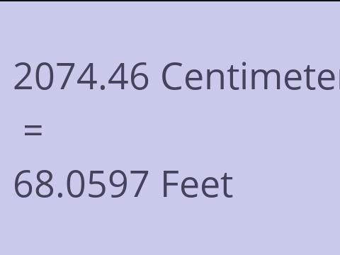 2074.46 CM TO FEET