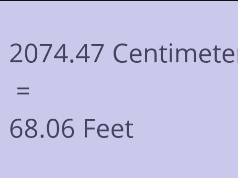 2074.47 CM TO FEET