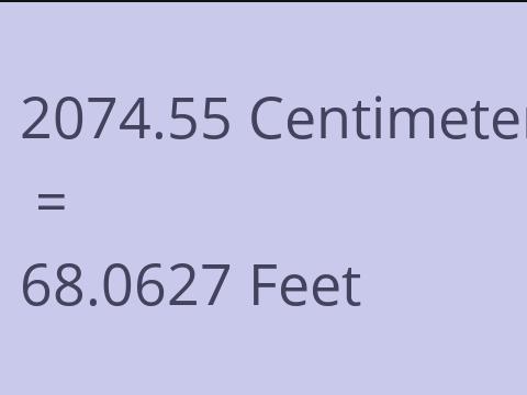 2074.55 CM TO FEET