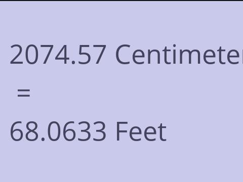2074.57 CM TO FEET