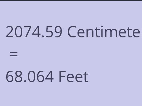2074.59 CM TO FEET