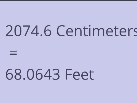 2074.6 CM TO FEET