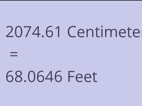 2074.61 CM TO FEET