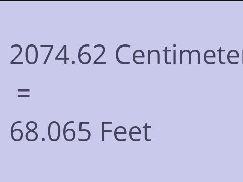 2074.62 CM TO FEET