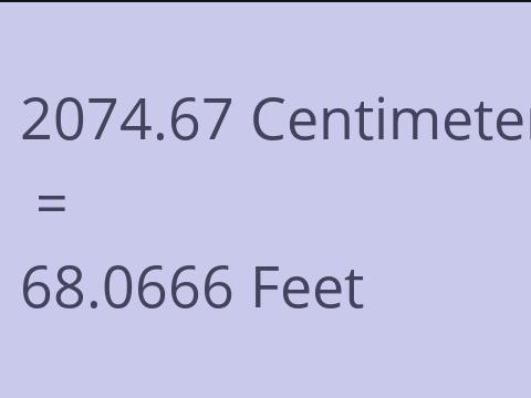 2074.67 CM TO FEET