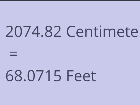 2074.82 CM TO FEET