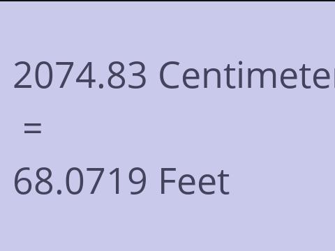 2074.83 CM TO FEET