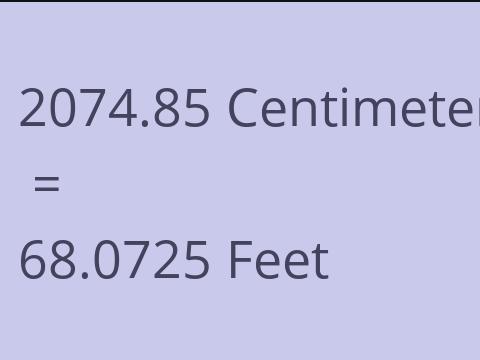 2074.85 CM TO FEET