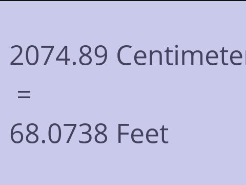 2074.89 CM TO FEET
