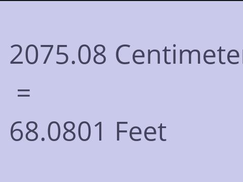 2075.08 CM TO FEET