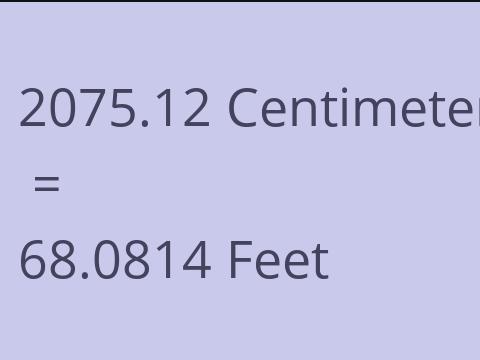 2075.12 CM TO FEET