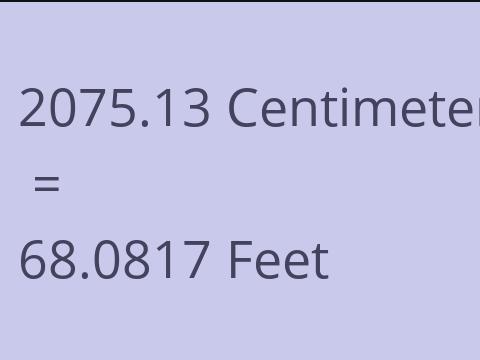 2075.13 CM TO FEET