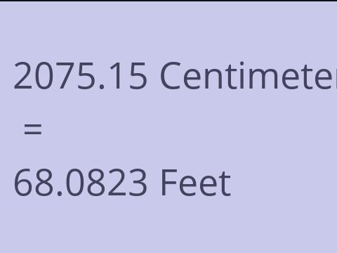 2075.15 CM TO FEET