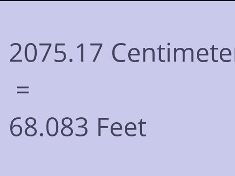 2075.17 CM TO FEET