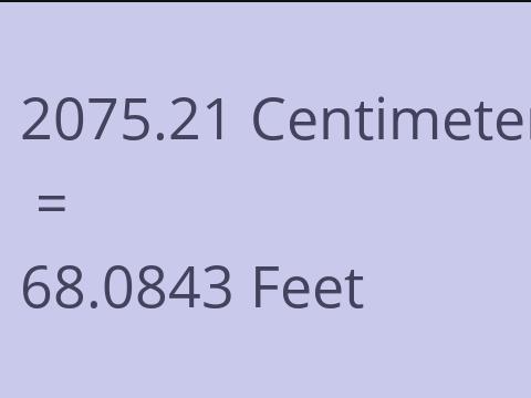 2075.21 CM TO FEET