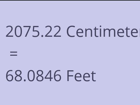 2075.22 CM TO FEET