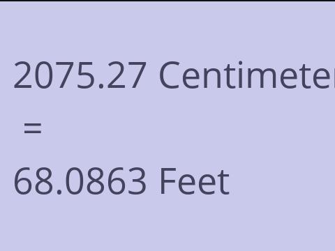 2075.27 CM TO FEET